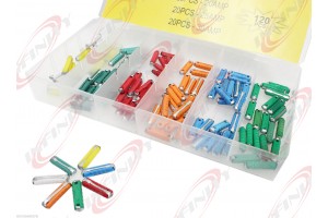 120 PC European Assorted Car Blade Fuse Color Coded Industrial Replacement Kit 
